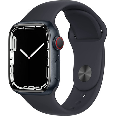 Apple Watch Series 7 GPS/Cellular 41 mm Caja de Aluminio en Negro Medianoche / Correa deportiva Negr