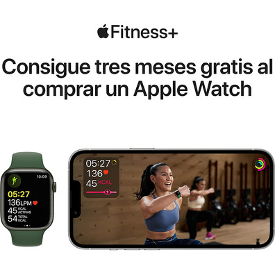 Apple Watch Series 7 GPS/Cellular 45 mm Caja de Aluminio en Azul / Correa deportiva Azul Abismo