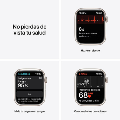 Apple Watch Series 7 GPS/Cellular 45 mm Caja de Aluminio en Blanco Estrella / Correa deportiva Blanc