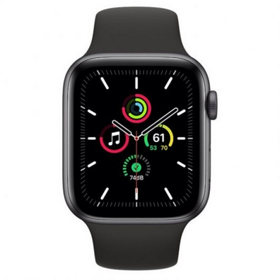 Apple Watch SE GPS 44 MM Gris Espacial con correa Negra Sport MYDT2TY/A
