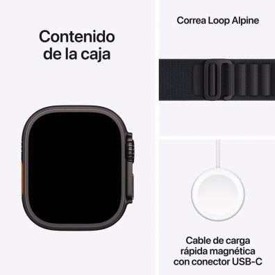 Apple Watch Ultra 3 GPS Cellulare 49mm Titanio Correa Alpine Loop Black (L)