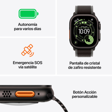Apple Watch Ultra 3 GPS Cellulare 49mm Titanio Correa Alpine Loop Black (L)