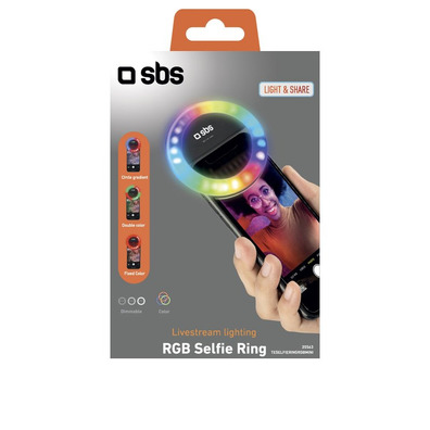 Aro Multicolor Regolabile Luz LED Selfie SBS