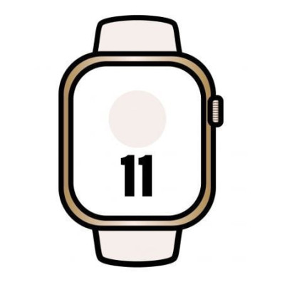 Apple Watch Series 11 Titanio Golden 46mm GPS Cellulare Flusso rosa Correa
