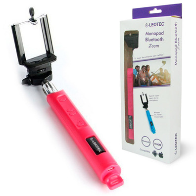 Palo SELFIE LEOTEC BLUTOTH con ZOOM COLOR ROSA