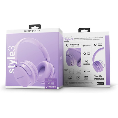 Auriculares Bluetooth Micro Energy Sistem Style 3 Lavanda