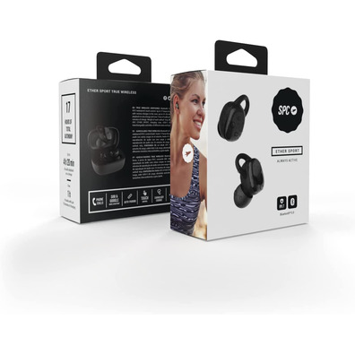 Auriculares Bluetooth SPC Etere Sport Negro