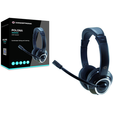 Auriculares con Micrófono Conctronic Polona 01B Negro