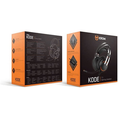 Auriculares Gaming Krom Kode Negro