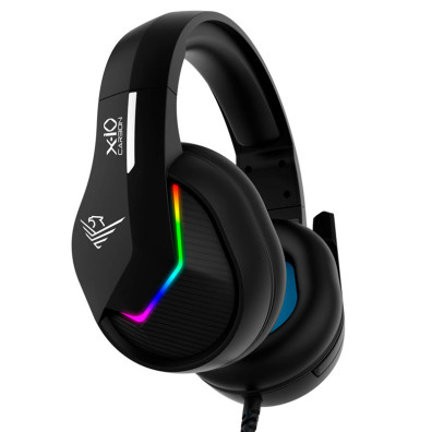 Auricular Gaming RGB Phoenix X-IO Nero con cavo jack e adattatore