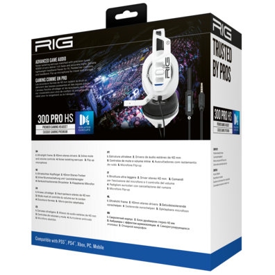 Auriculares Gaming RIG 300 Pro HS Blanco (PS5/PS4/Xbox/PC)