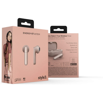 Auriculares In - Ear Energy Sistem Style 3 True Pink