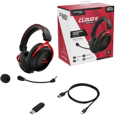 Auriculares Kingston HyperX Cloud II HHSC2X - BA - RD/G Negro / Rojo