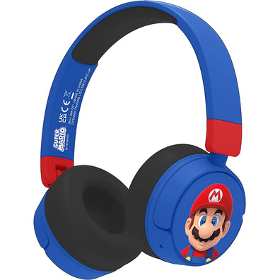 Auriculares OTL Wireless Bluetooth Cuffie Super Mario Azul