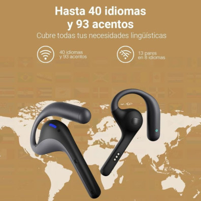 Traduttore auricolare Timekettle W4 Pro IA nero in tempo reale