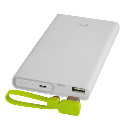 BATERIA ESTERNA KSIX 10000 MAH USB QUICK CHARGE 3.0 e USB BLANCA