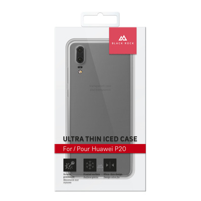 Custodia Huawei P20 roccia Nera Ultra Sottile e ghiacciato