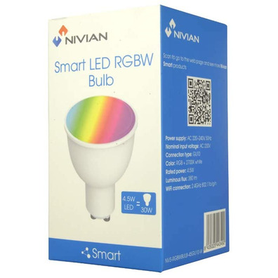 NVS-RGBWBULB-45GU10-W 4.5W GU10