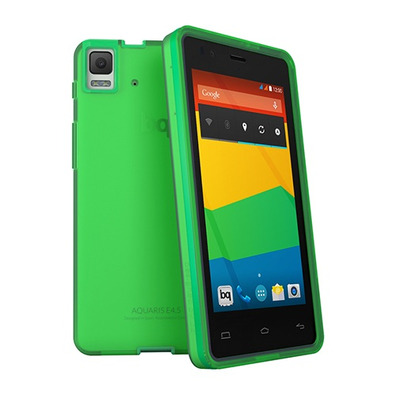 bq Aquaris E4.5 Gummie Cover Nero / Verde