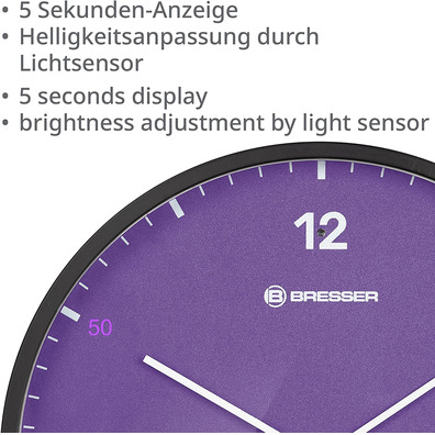 Bresser Mytime LEDSEC Morado