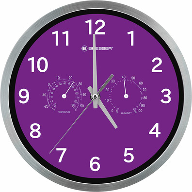 Bresser Mytime Reloj Parate Termo - /Higro 25cm Violeta