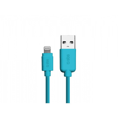 Charger and transfer cable lightning 1m Blue SBS