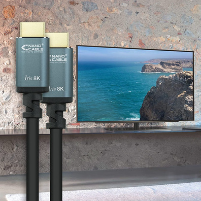 Cavo HDMI 2,1 Nanocable Iris 1,5m Negro