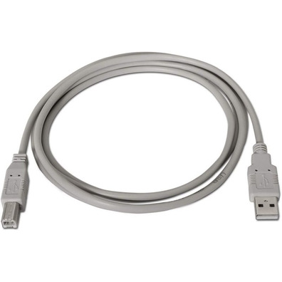 Cavo Impresora USB (A) M 2,0 a USB (B) M Aisens 1M Gris