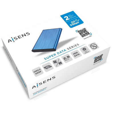 Caja Externa 2,5 '' USB portatile SATA Aisens Aluminio Azul ASE - 2525BLU