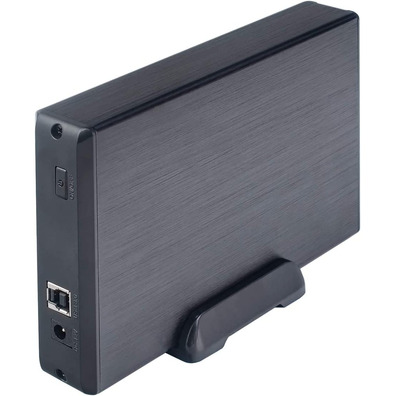 Caja Externa 3,5 '' USB portatile AISENS Aluminio Negro