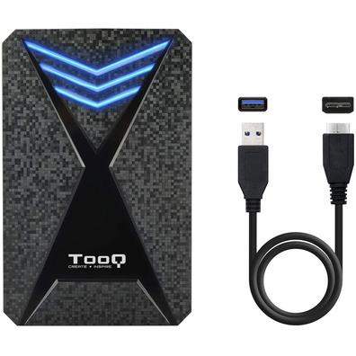 Caja Externa Gaming 2,5 '' SATA USB portatile TooQ TQE-2550BL Azul