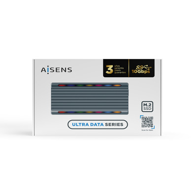 Caja Externa para Disco Duro SSD M2 SATA/NVMe Aisens ASM2-RGB011GR