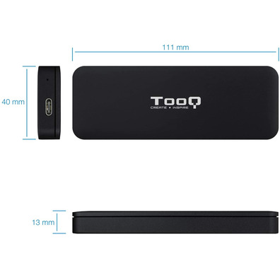 Caja Externa SSD M. 2 NVMe PCIe TooQ USB - C LED