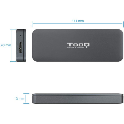Caja Externa SSD M2 NGFF TooQ TQE-2281 USB - C