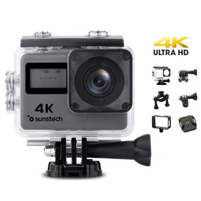 Cámara Digital Deportiva Sunstech Adrenalina 4K/16MP Gris