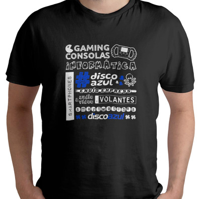 Camiseta Black Discoazul M