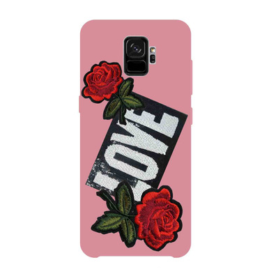 Cover con patch Love per Samsung Galaxy S9