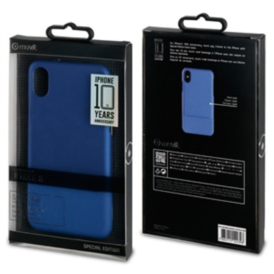 Doppia pelle PU blu "Special Edition" Apple iPhone X muvit