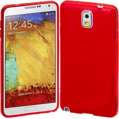 Rubber Case for Samsung Galaxy Note 3 Rosso