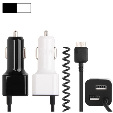 Car Charger for Samsung Galaxy Note 3 Bianco