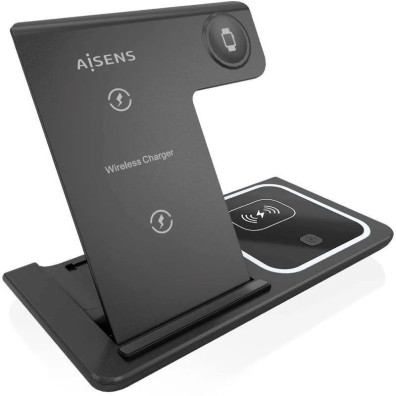 Caricabatterie 3 in 1 (15W) Aisens ASCH-15W3WC043-BK