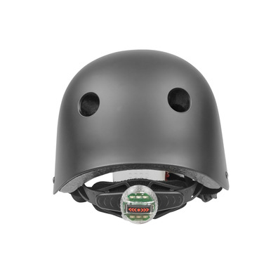 Casco Negro Mate con Luz de Seguridad Zamelux