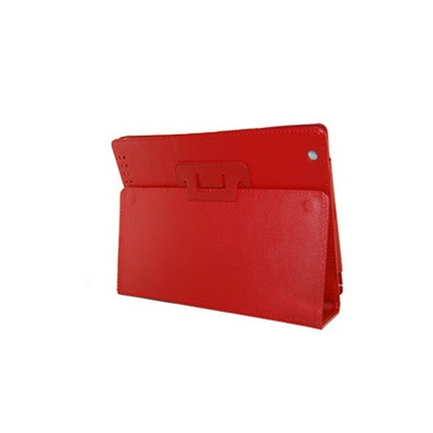 Leather Flip Case for iPad 2 (Red)