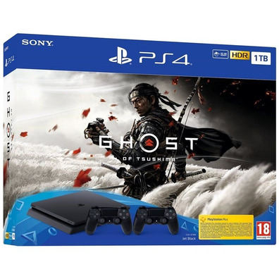 Playstation 4 console Slim (1TB)   Dualshock 4 V2   il Fantasma di Tsushima