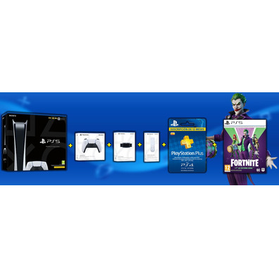 Playstation 5 Digital + Controller + Accessories + Fornite