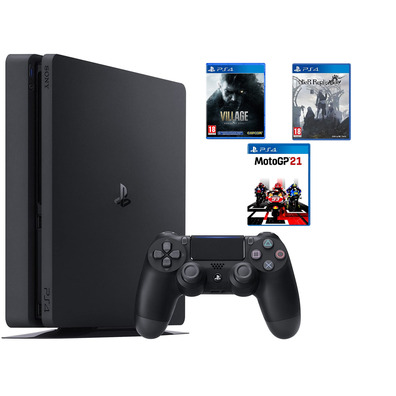 Consola PS4 Slim 1TB + R.E. Villaggio (Lenticolare) + Nier Replicante + MotoGP 21