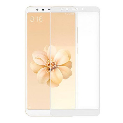 Vetro Temperato Completo (9D) - Xiaomi Mi A2 / Mi 6X Bianco