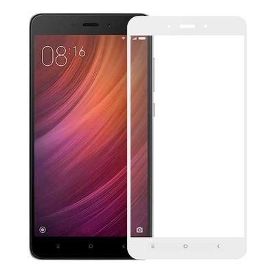 Vetro Temperato Curvo Totale 5D - Xiaomi Redmi Note 4 Bianco