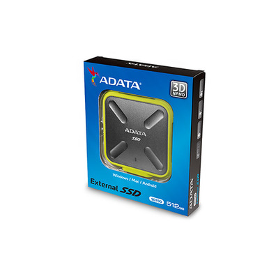 Disco duro externo Adata SD700 512 GB Negro / Amarillo