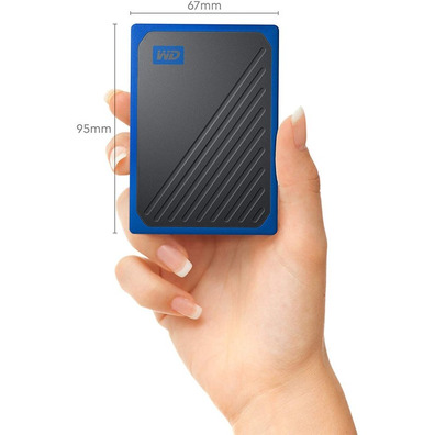 Hard disk esterno SSD Western Digital My Passport Go 500 GB Blu